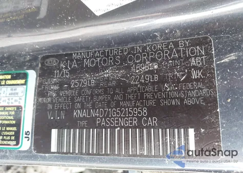 2016 Kia Cadenza Premium from USA, damaged, VIN KNALN4D71G5215958